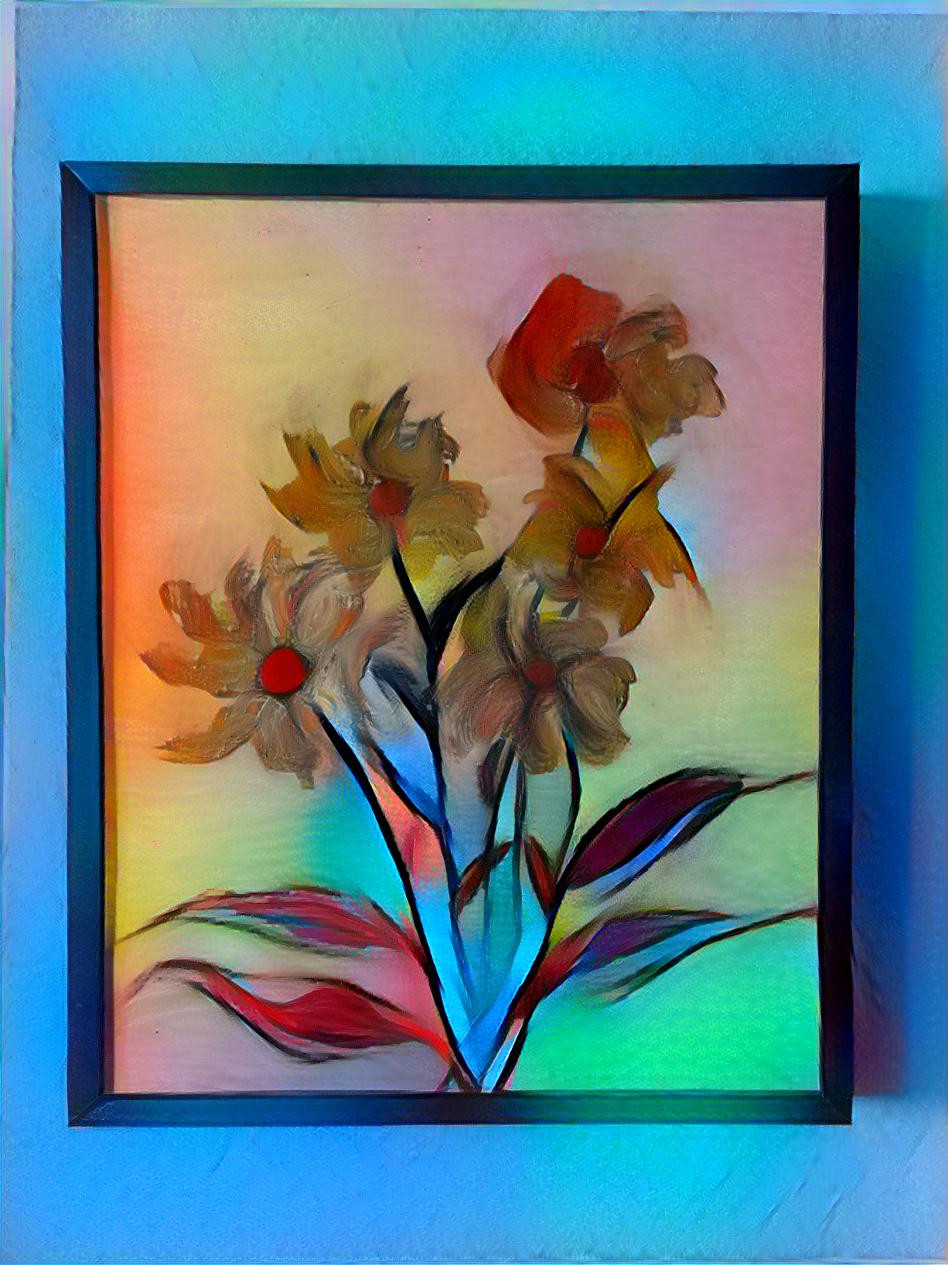 Blumen in Acryl