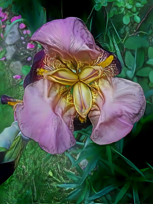 Solitary Iris in our garden, yesterday I-01