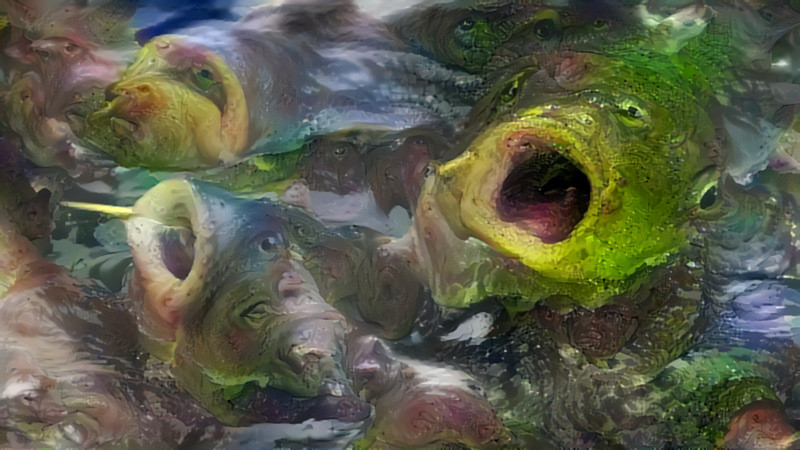 Green sea fish lagoons