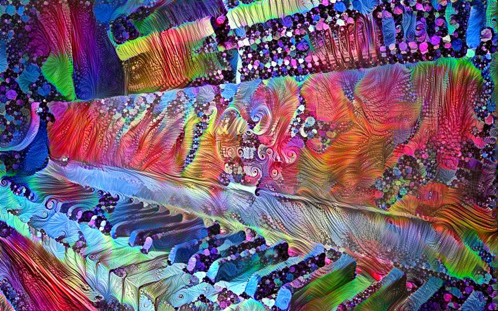 Tie dye piano