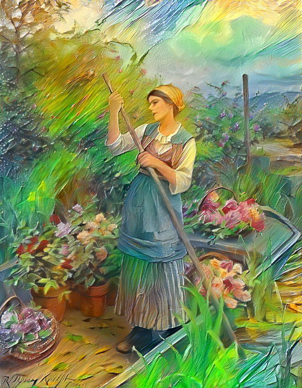 Lady Gardening