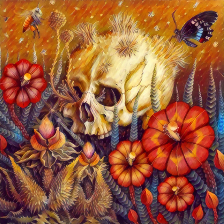 Skull flowers