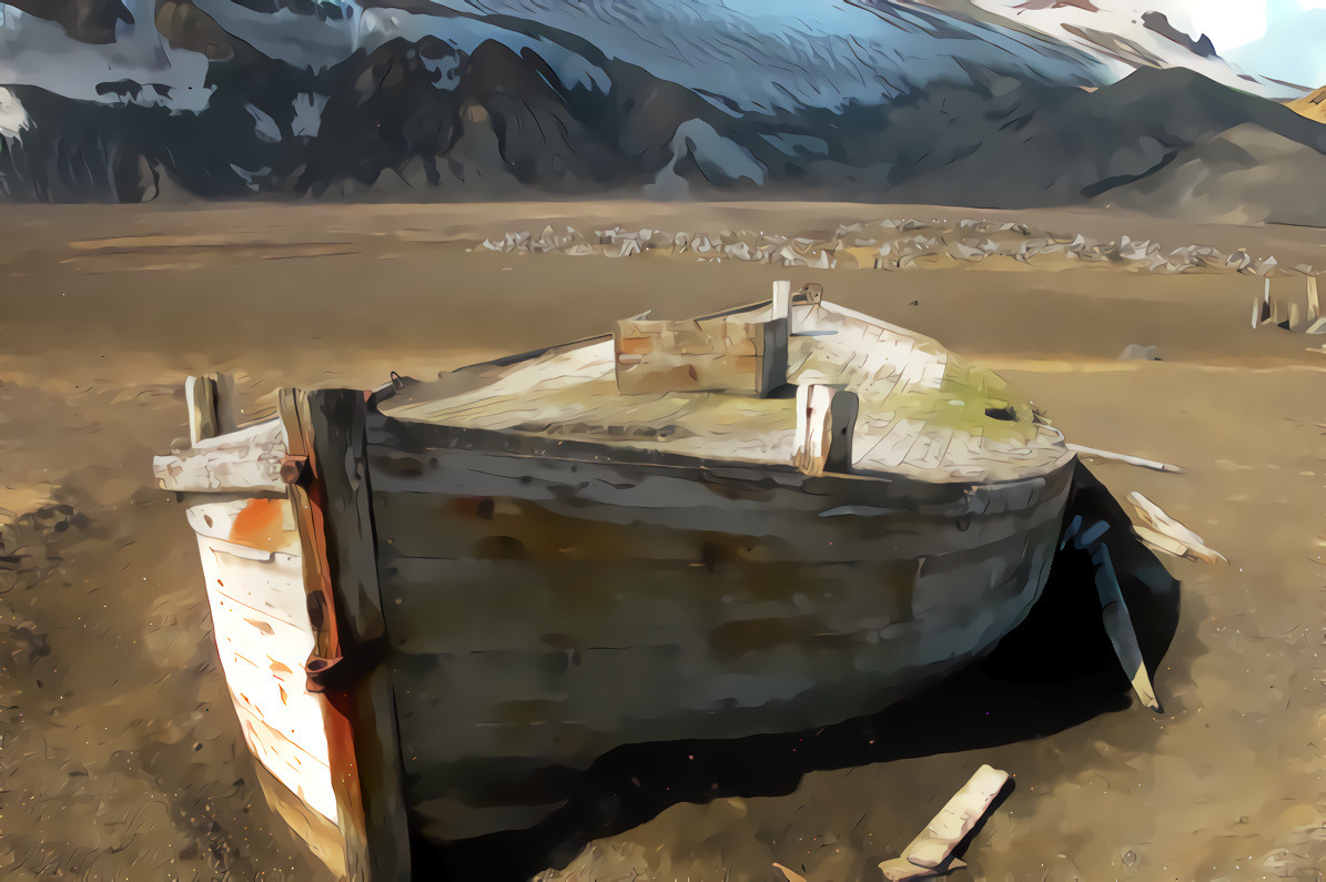 Deception Island, old fishing boat