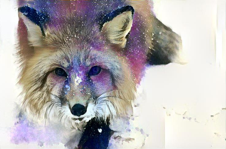 Fox Snowy Sky