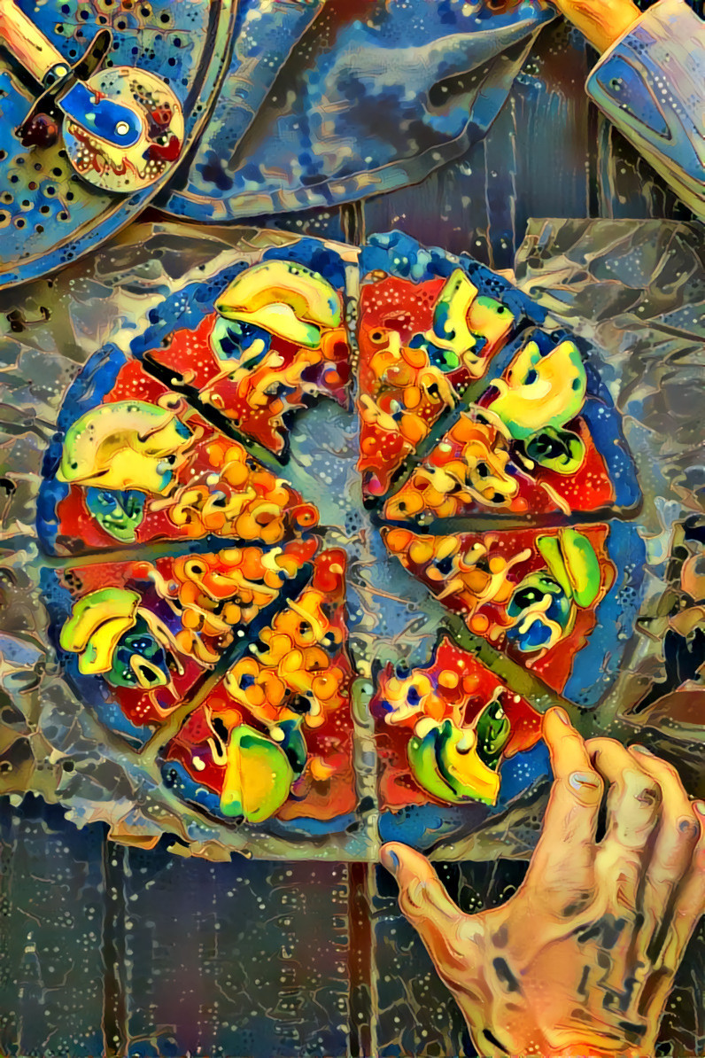 Rustic vegan pizza cloisonné 19