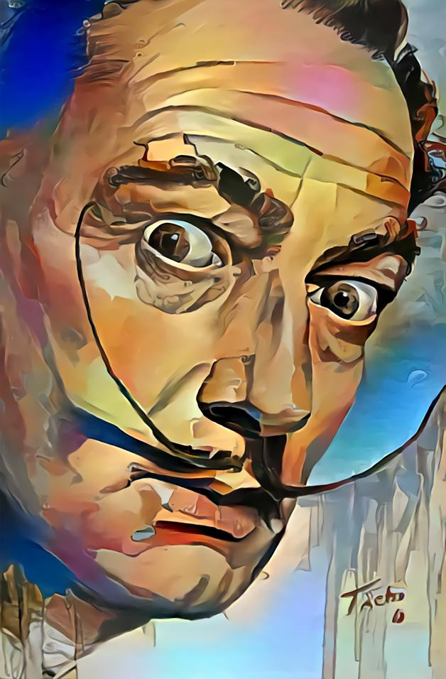 "Tribute to Dali I" _ source: "Salvador Dali" - artwork by Tachi Pintor _ (210123)