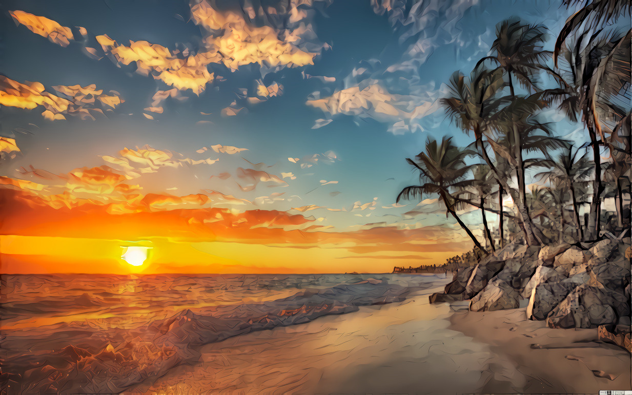 Sunset off the rocks at Fort Zachary Key West