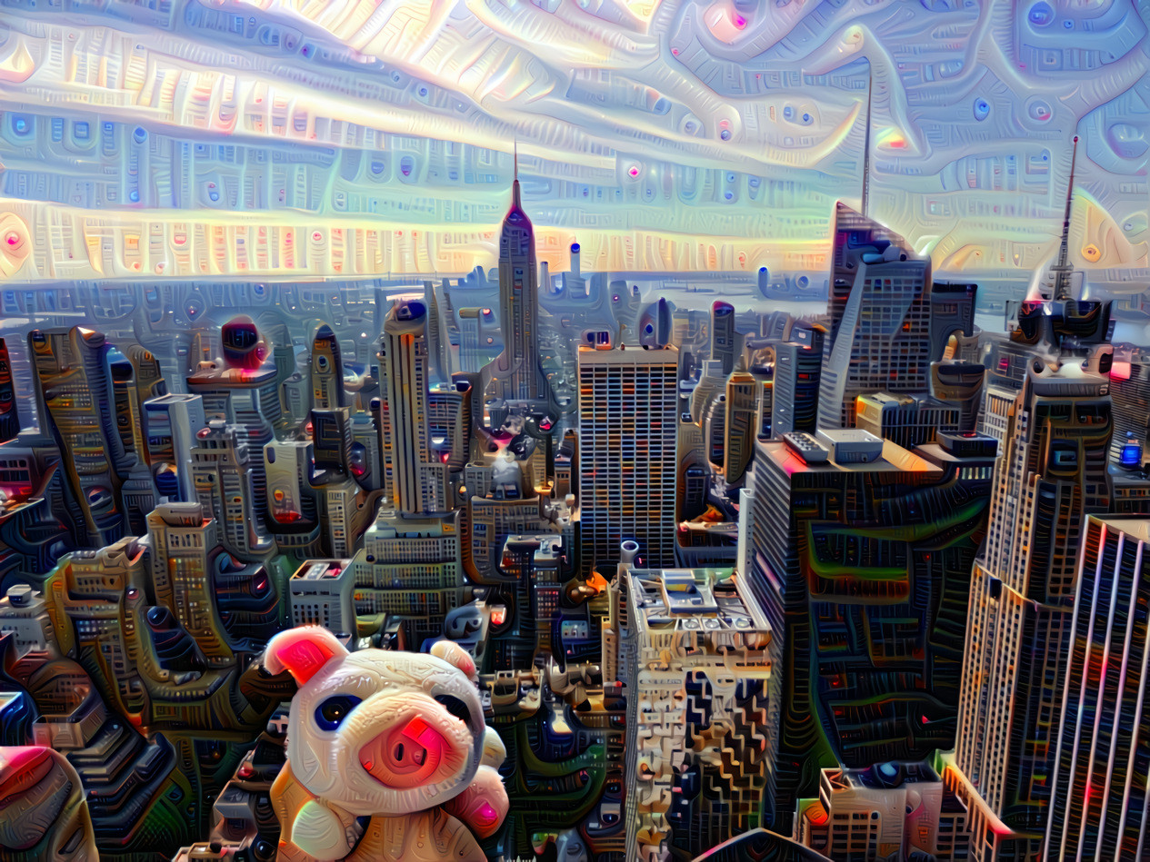 The legendary Schweini in Manhattan's Deep Dream