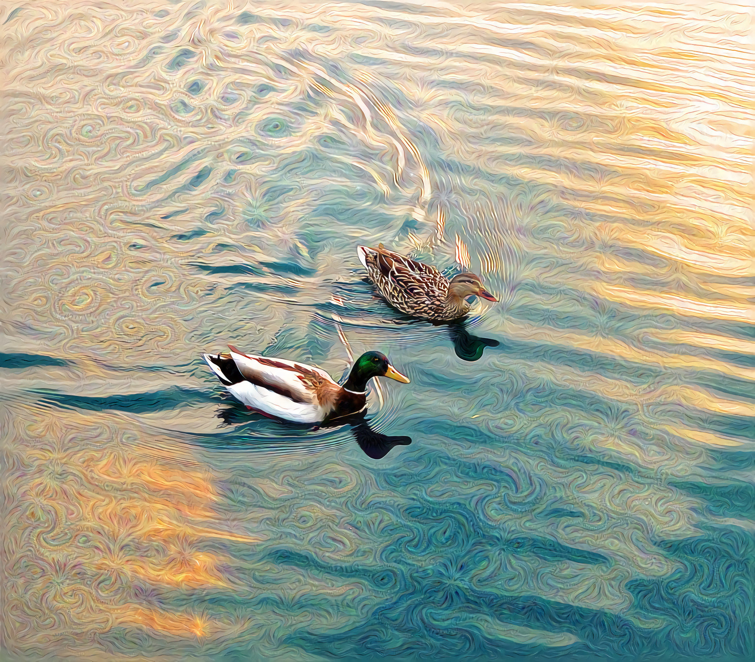 Ducks on the Pond