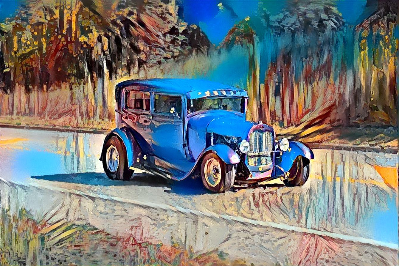 Blue Hot Rod