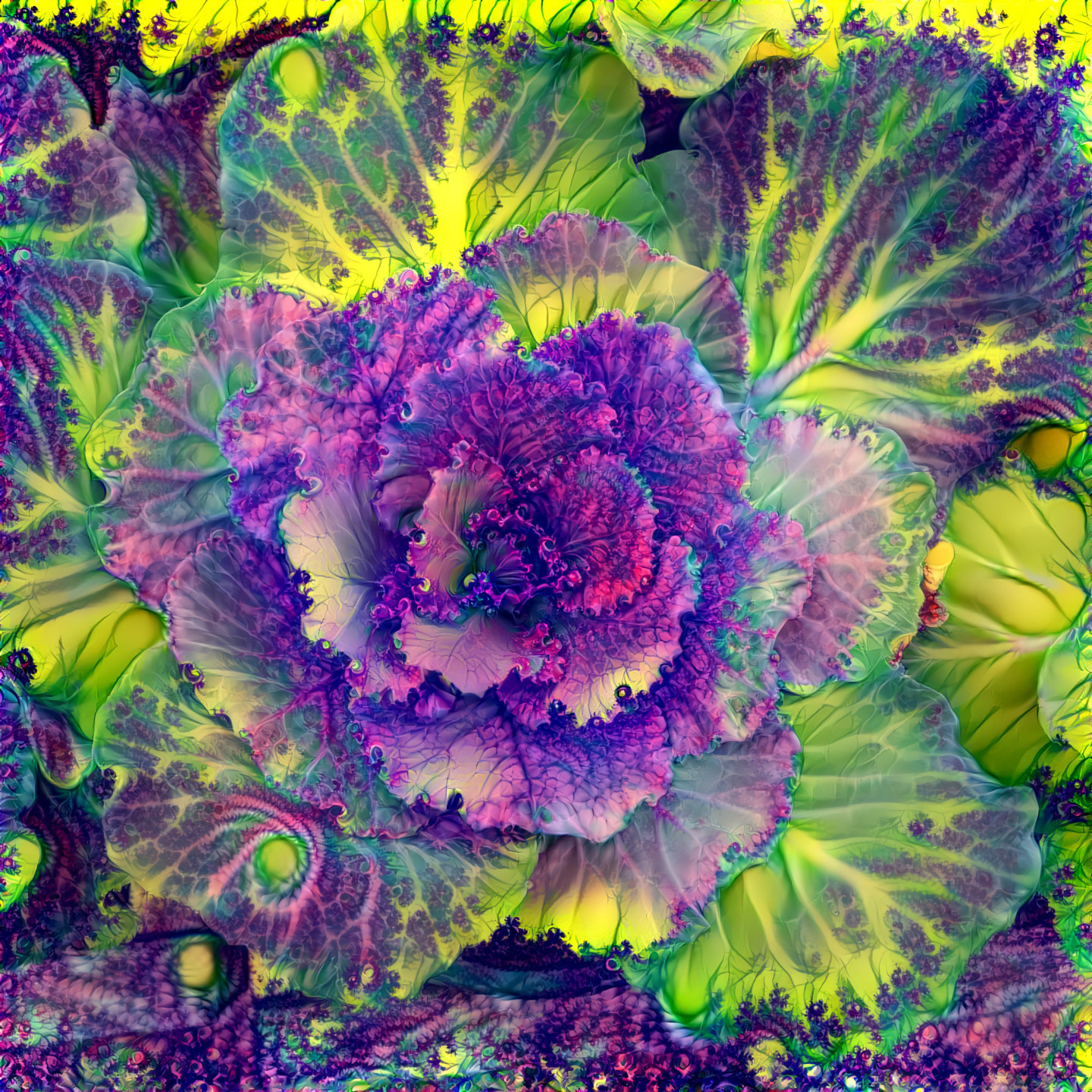 Purple Fractal Cabbage