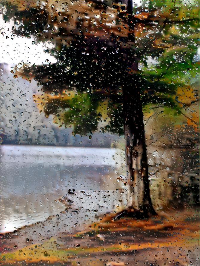 RAINING AT THE LAKE