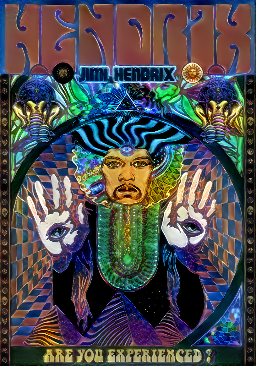 JIMI HENDRIX - Original Poster Art created by akash_AesthetikRebel...