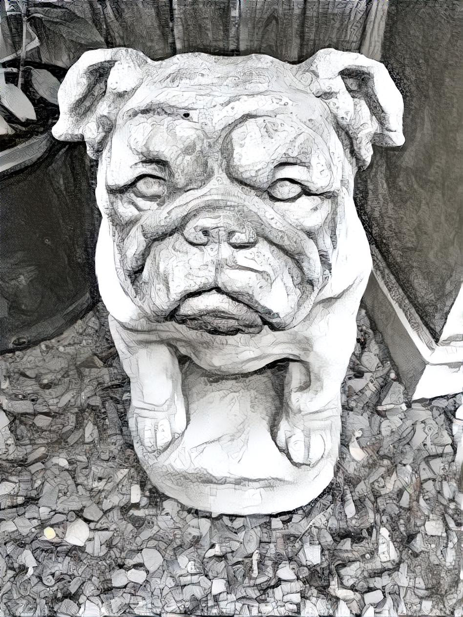 Angry Stone Bulldog