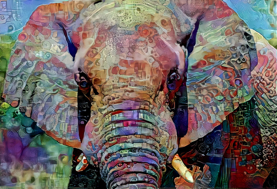 Colored elephant