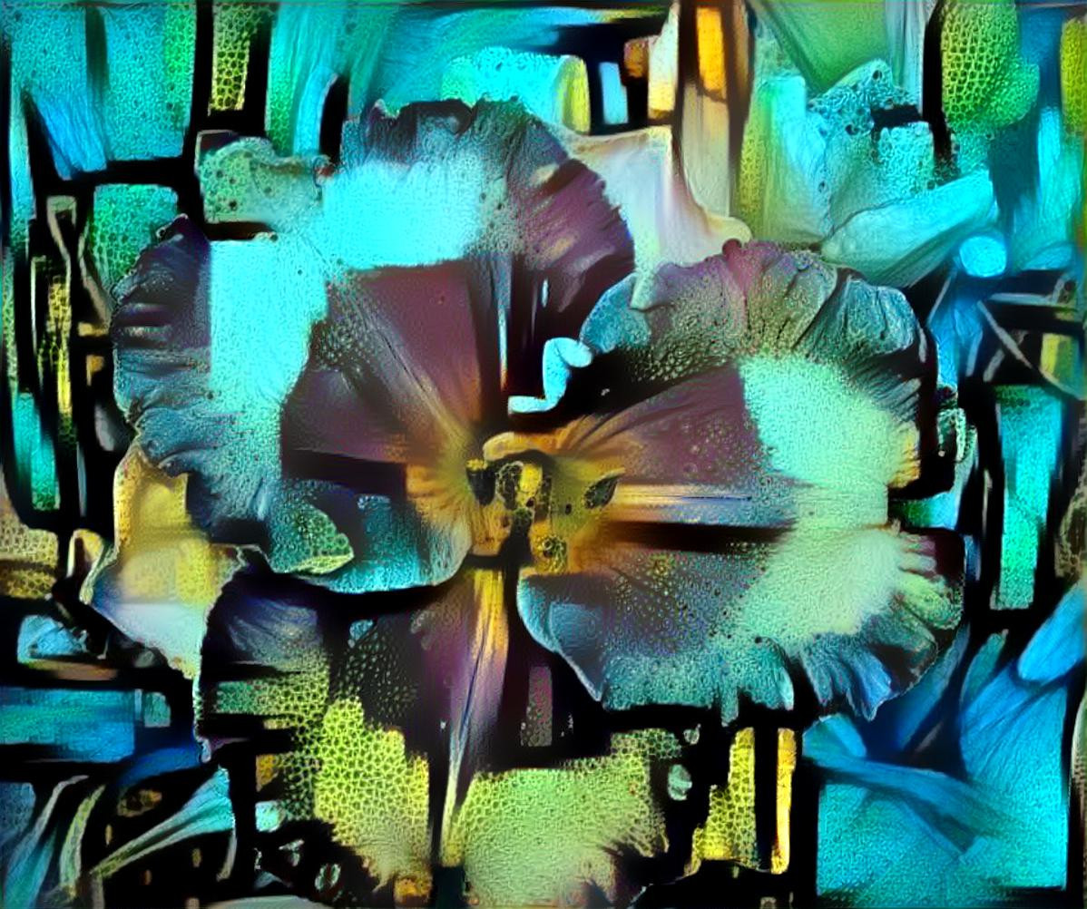 stained glass flower