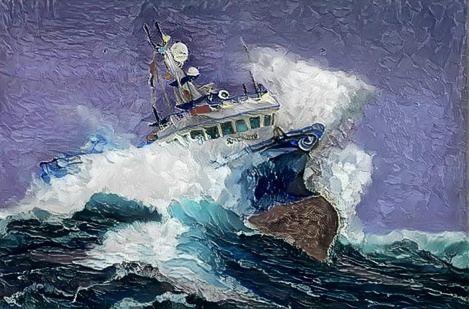 Impasto Style Boat