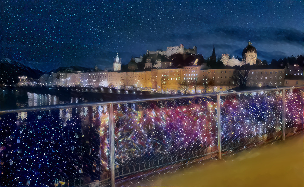 Salzburg. Thousands of padlocks on the bridge.