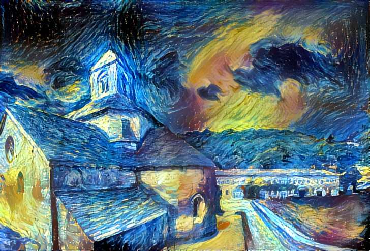 Sénanque Abbey in Van Gogh style