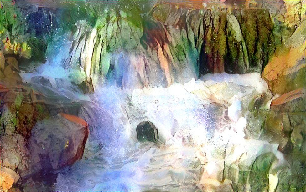 Waterfall - watercolor version