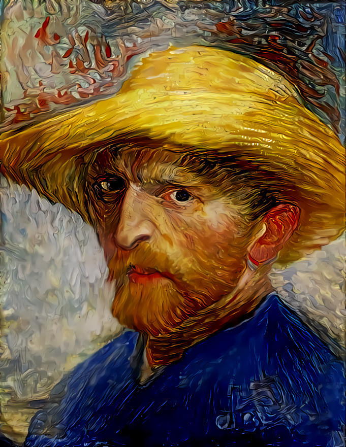 Vincent, with straw hat, 1887