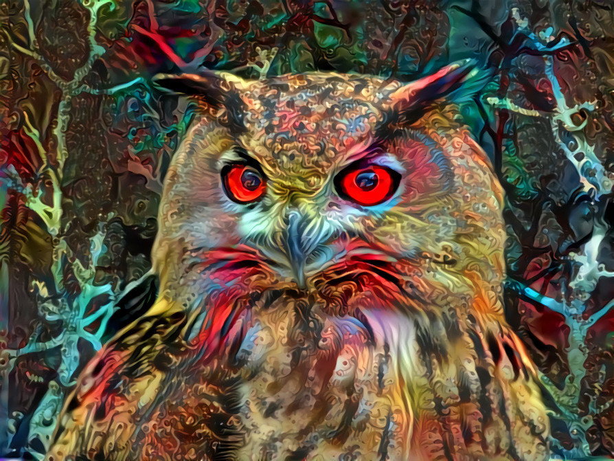 "Forest Owl" _ DDG Challenge (by Ben Beekman) - 05/23/18, on "Deep Dreamers" (group on Fb).