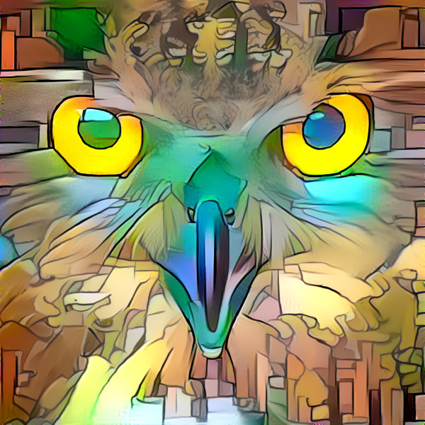 Deep Dream: Eagle Owl Eyes