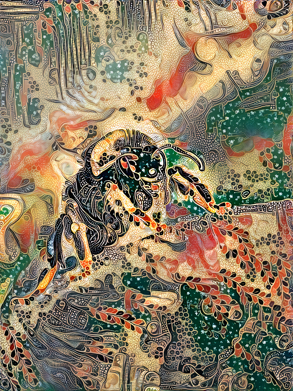 Portrait of a bumblebee