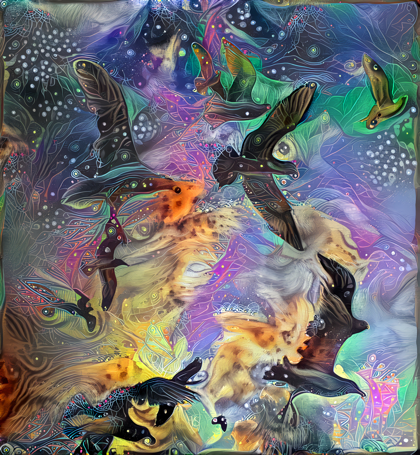 psychedelic seagulls