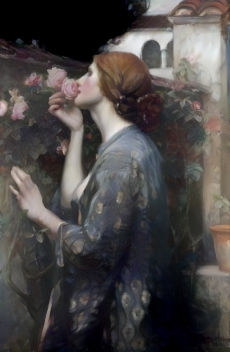 The Soul of the Rose by John William Waterhouse + Lady Marjorie Manners by James Jebusa Shannon 1900