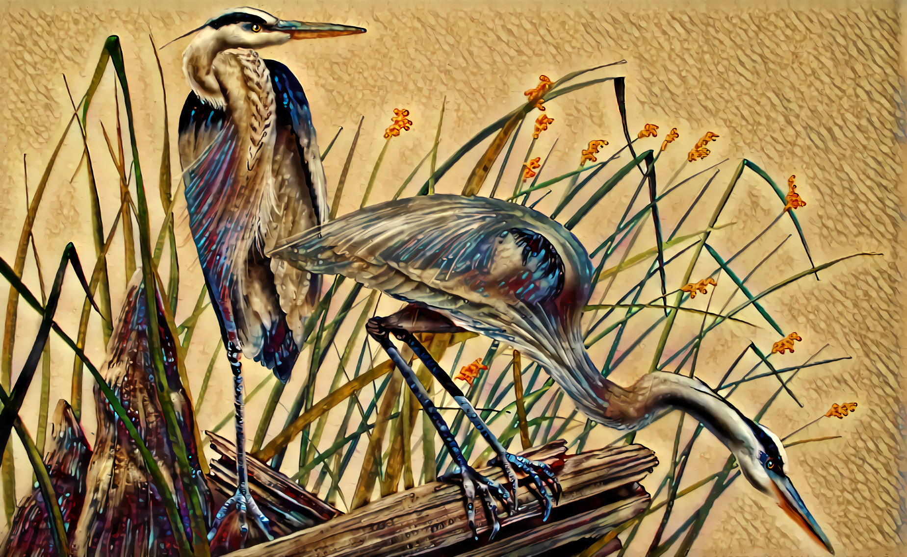 Blue Herons