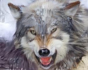 Computer Paints Wolf.