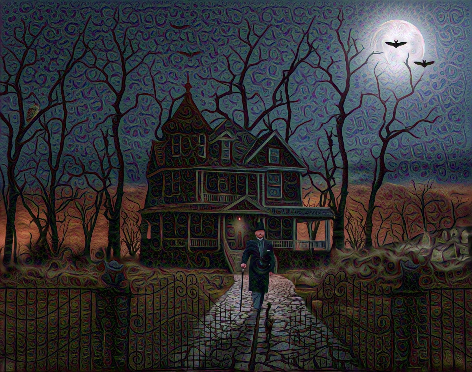 Undertaker, Full Moon, House, Cemetery