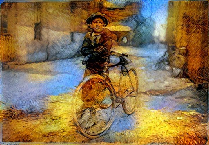 Vintage Bicycle Boy