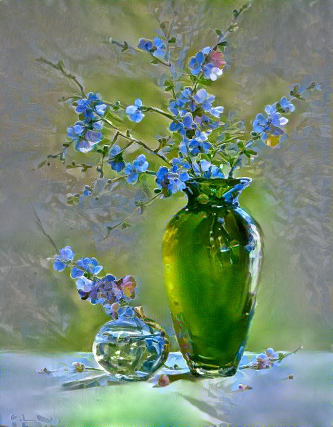 Flowers in a vase" 