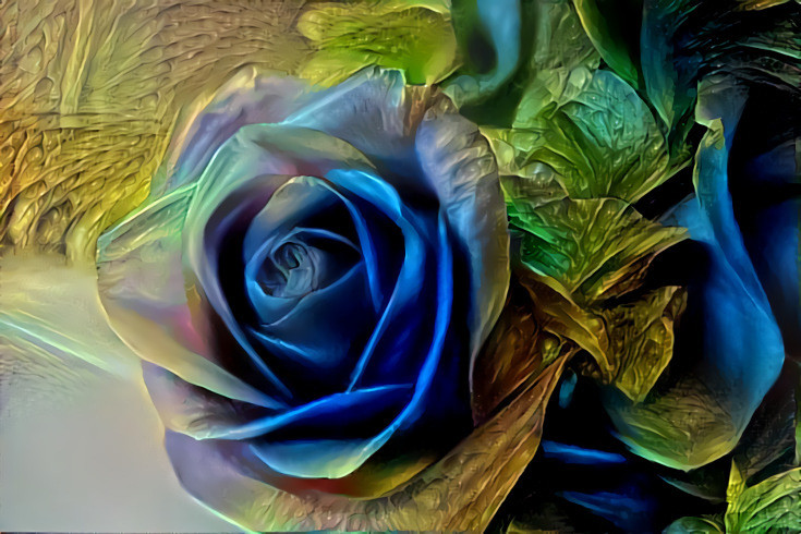 Blue Satin Rose