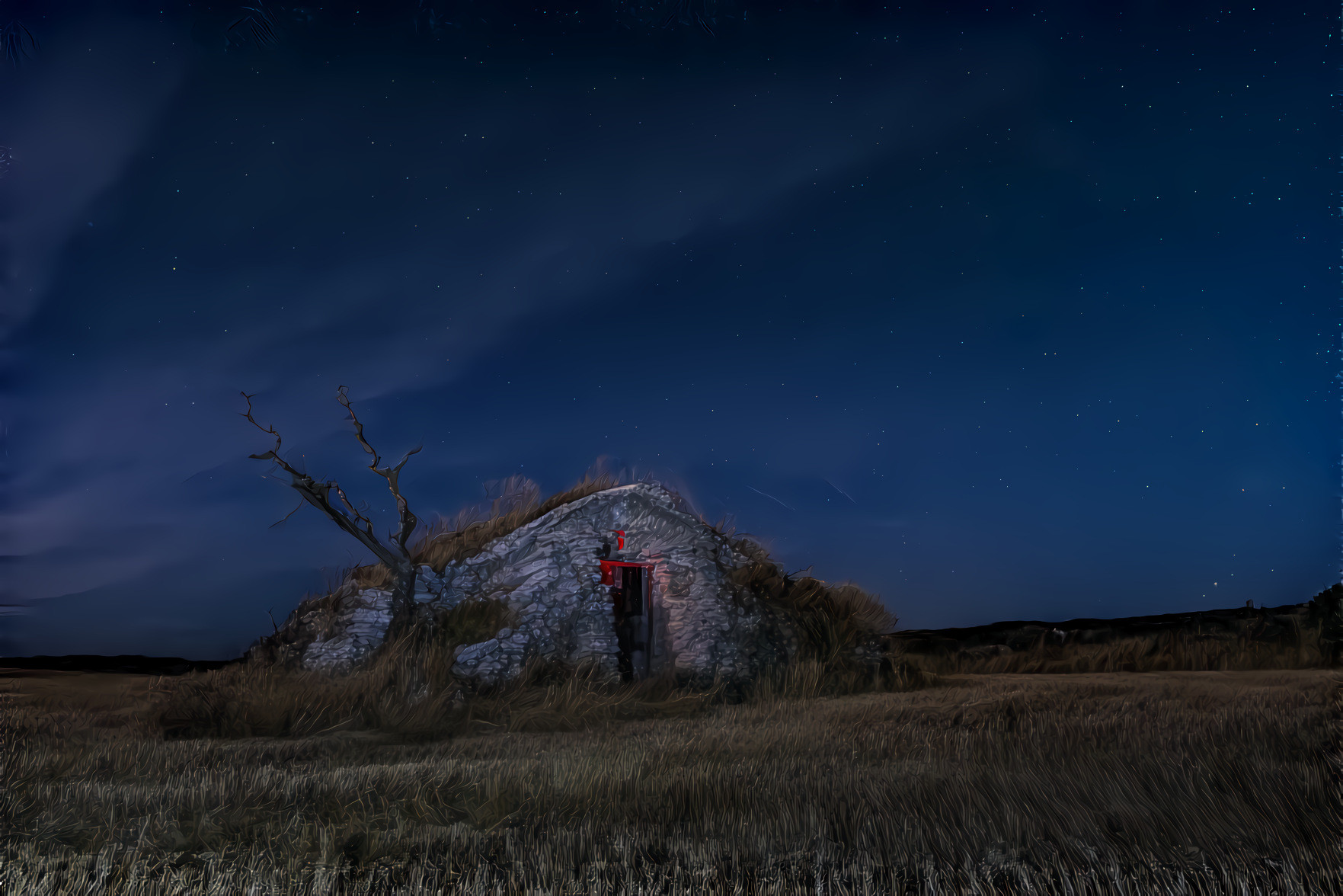 Stone Hut on the Prairie