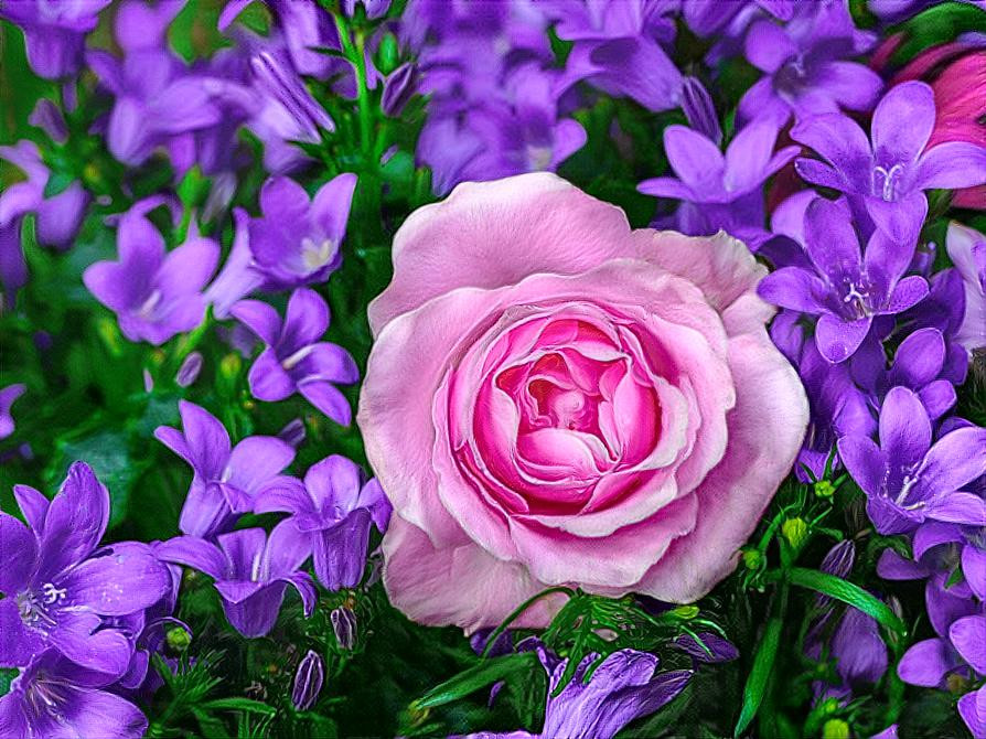 Violet and Pink rose