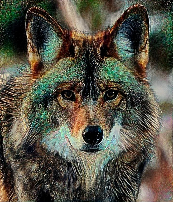 Grey Wolf Face