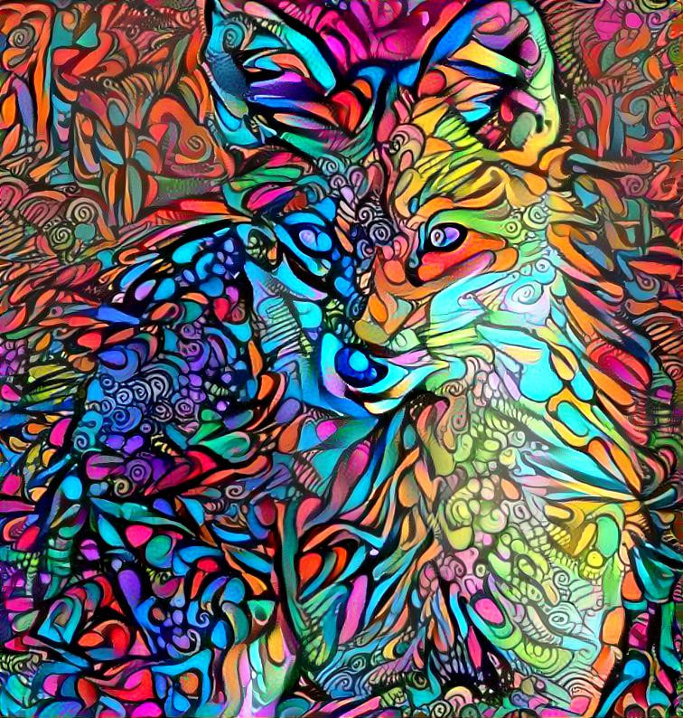 colorful fox