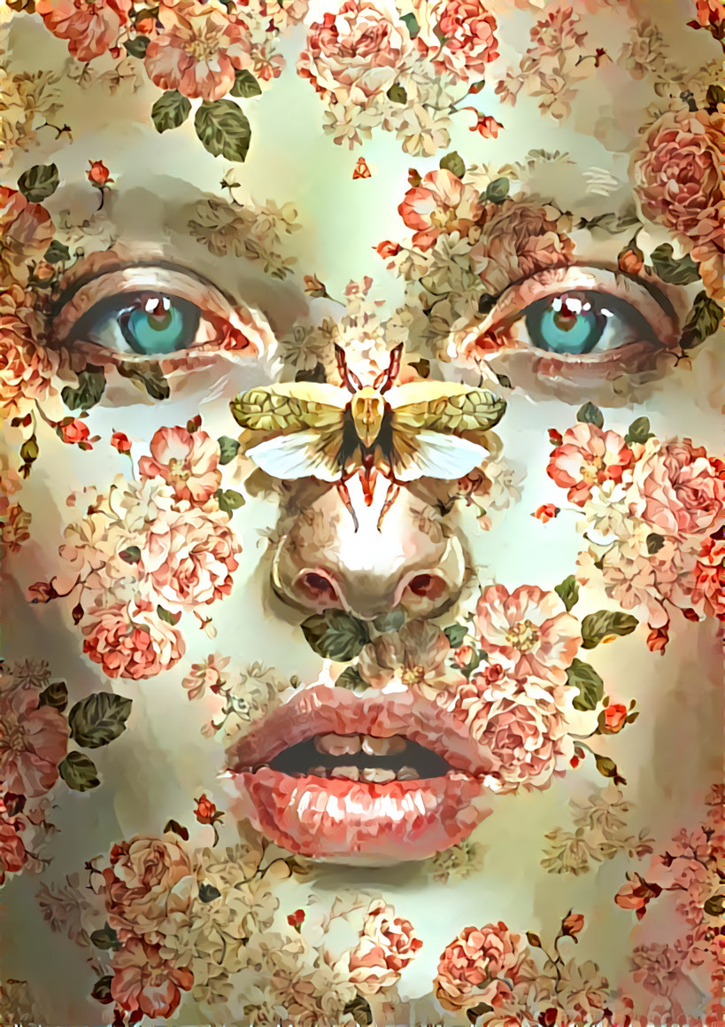 "Flower lady and the bug" _ source: artwork by Aykut Aydogdu _ (201018)