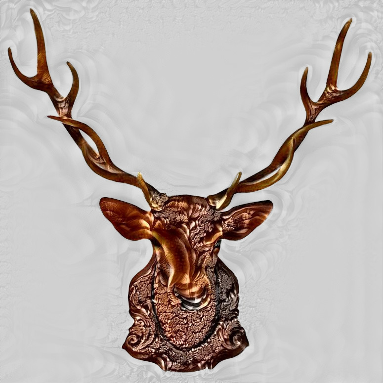 Giant Deer Head Hunting Trophy Plastic Wall Decoration 1970 Vintage 70's :: style Stefan Steinbauer from Pixabay