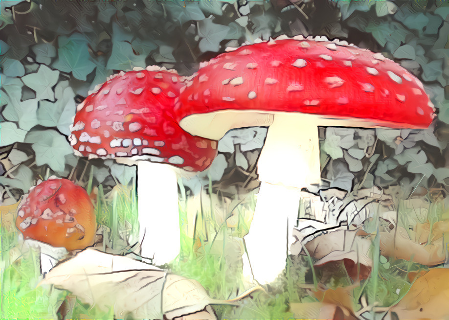 Smurfy Mushrooms