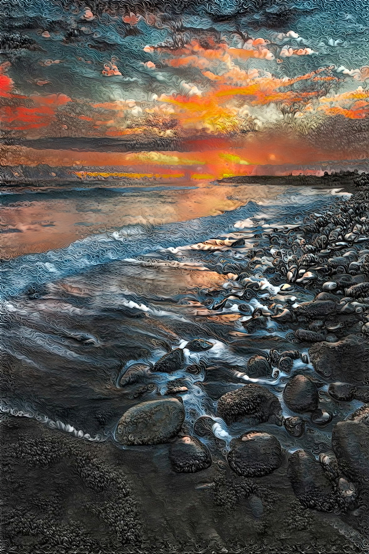 Rocky Coast Sunset