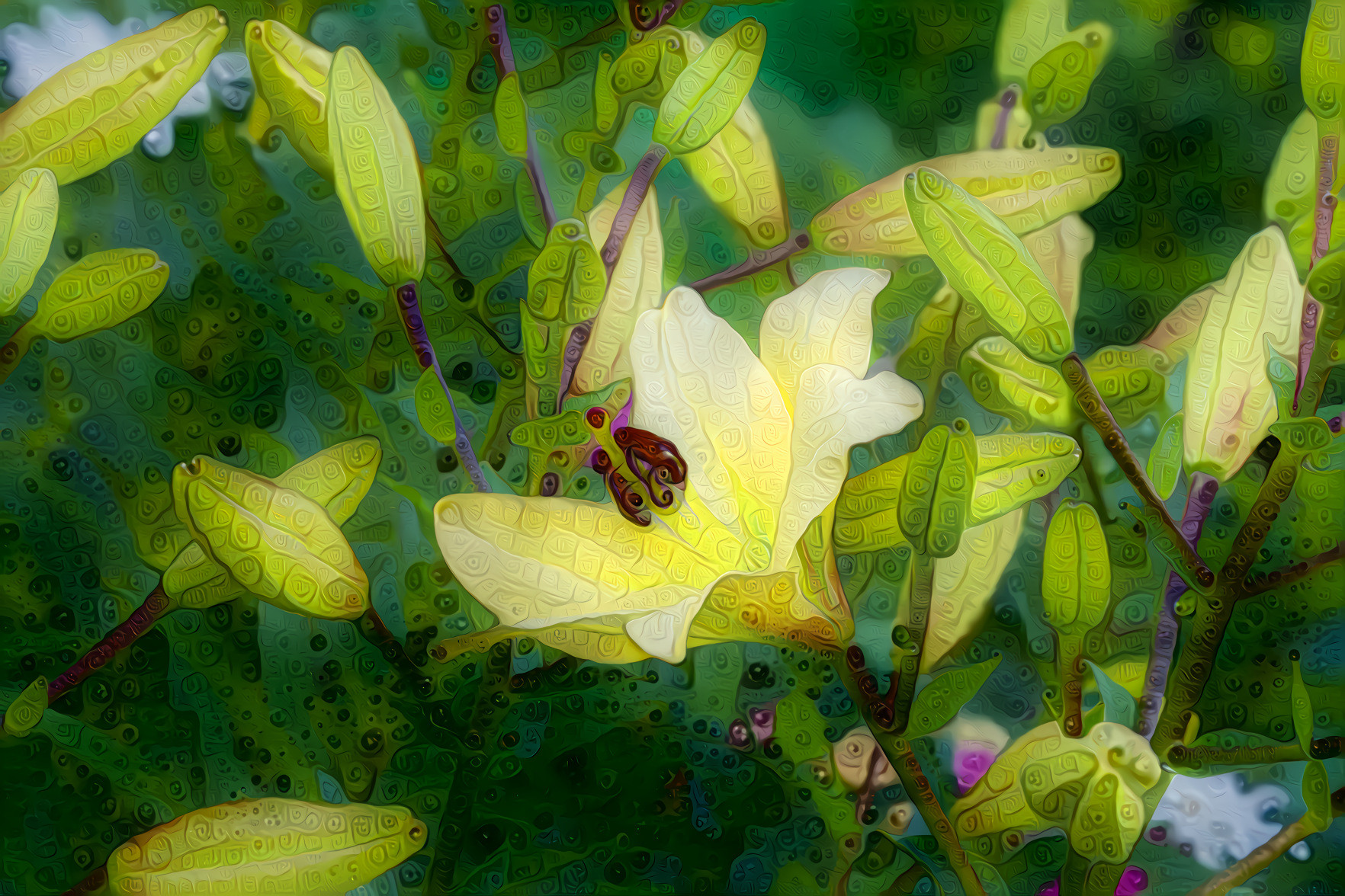 Yellow Lily and Lily Buds