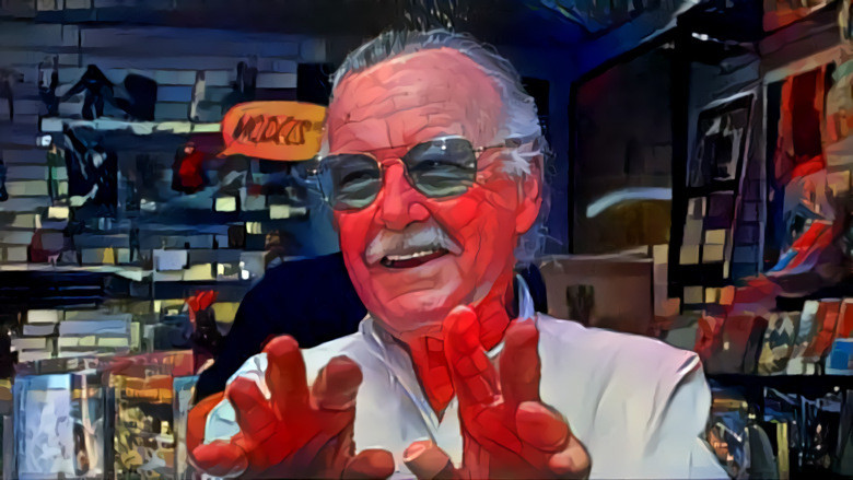 Spiderman over Stan Lee