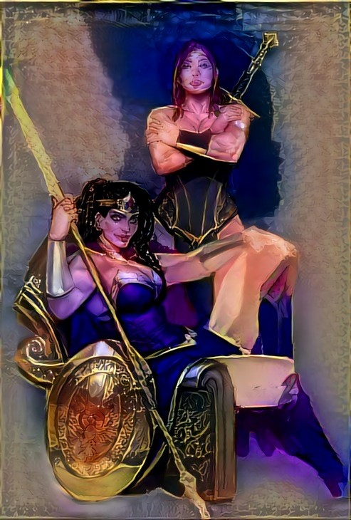 Purpled Sejic Amazons - low enhance