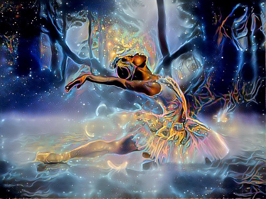 Galaxy pond dancer