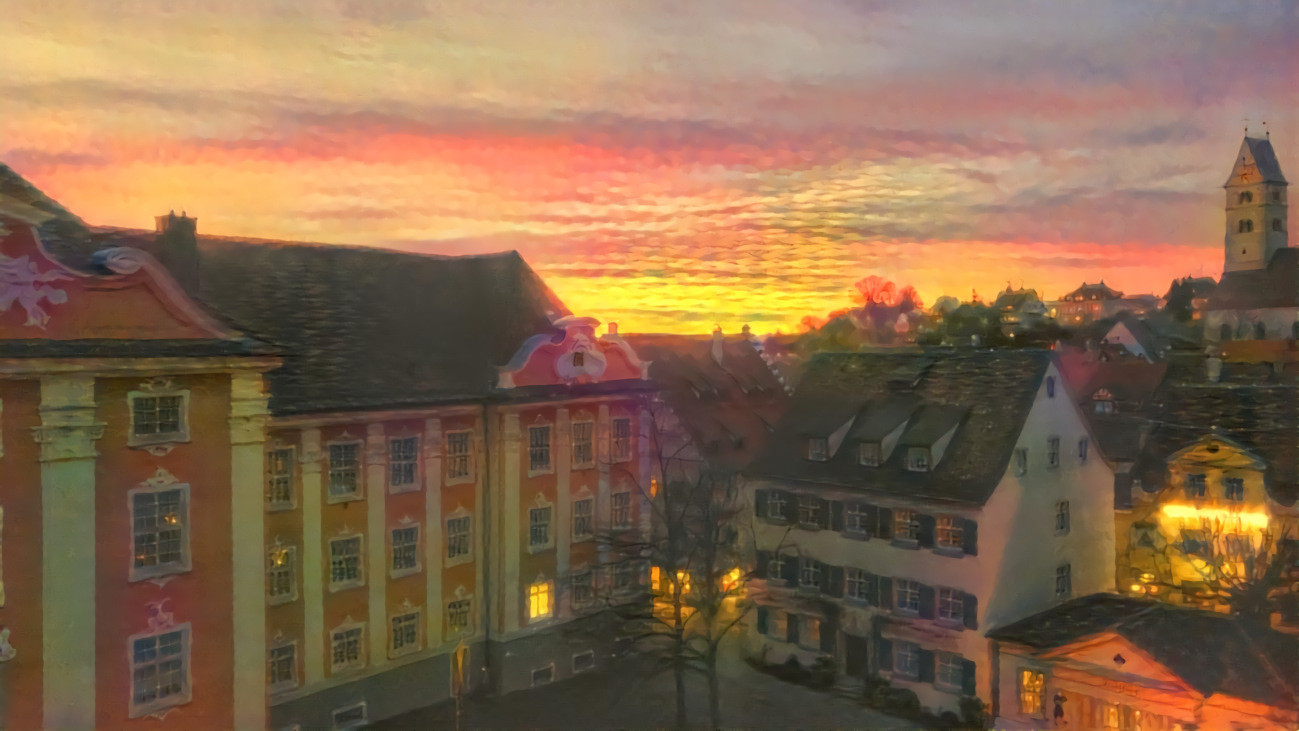 Sunset in Meersburg (Germany)