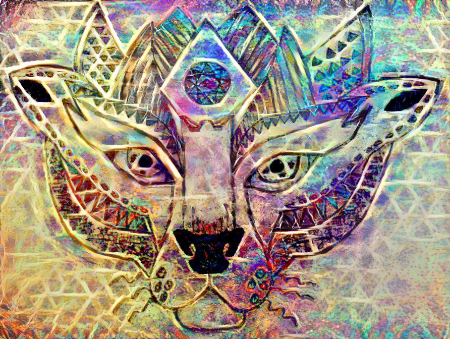 Fractal jaguar- original artwork - A.Tinoco